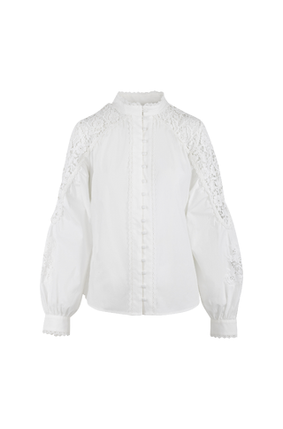 Arlene Blouse Poplin lace blouse