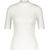 Fannie Top White L SS rib mock neck 