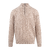 Walt Half-zip Camel XL Wool cable sweater 