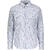 Albi Shirt Blue AOP S Flower print stretch shirt 
