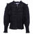 Kristy Blouse Black XS Cotton blouse with lace trim 