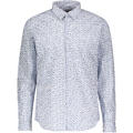 Albi Shirt Blue AOP S Flower print stretch shirt