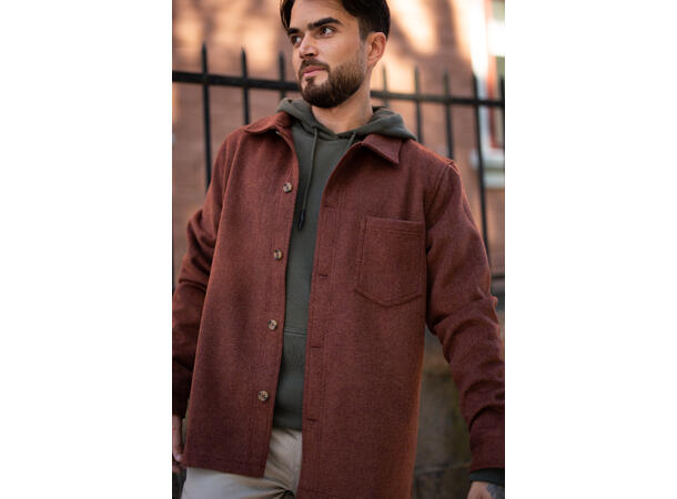 Aligo Overshirt Rust M Wool twill overshirt 