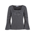 Anaise Top Dark Grey L Viscose square neck sweater