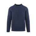 Barry Sweater Navy melange L Chunky structure wool sweater