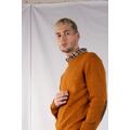 Basse Sweater Warm ochre L Lambswool with patch