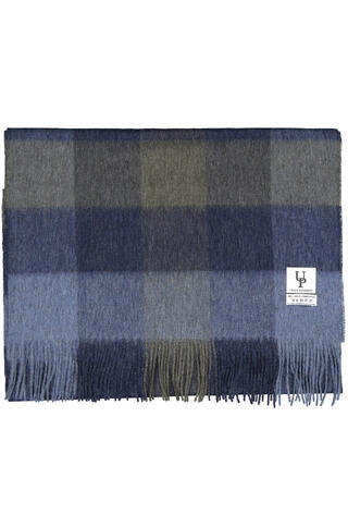 Bea Scarf Navy Multi One Size Wool scarf