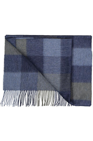 Bea Scarf Navy Multi One Size Wool scarf