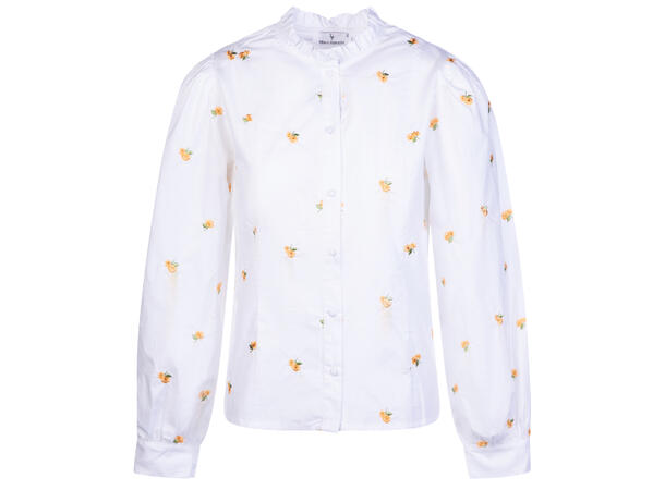 Erika Blouse White XS Poplin embroidery blouse 