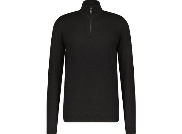 Espen Half-zip Black L Bamboo sweater