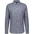 Jon Shirt Mid blue L Brushed herringbone shirt