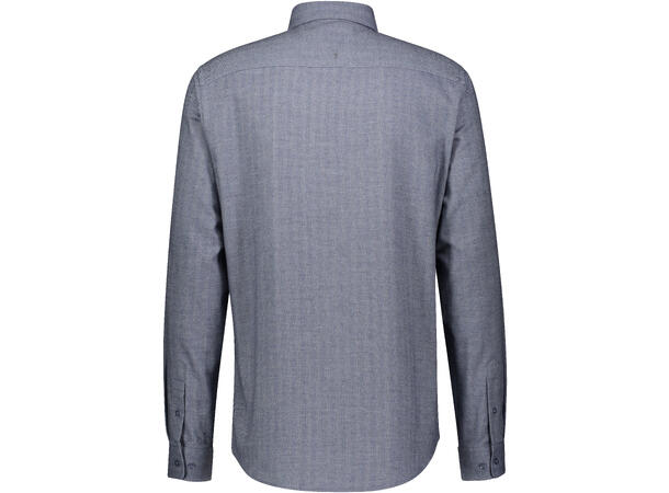 Jon Shirt Mid blue L Brushed herringbone shirt 