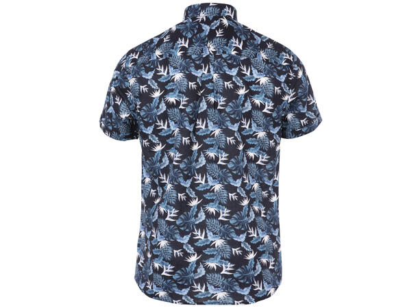 Lance Shirt Navy jungle AOP S Printed linen SS shirt 