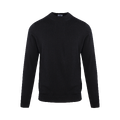 Leon Sweater Black S Meriono mock neck