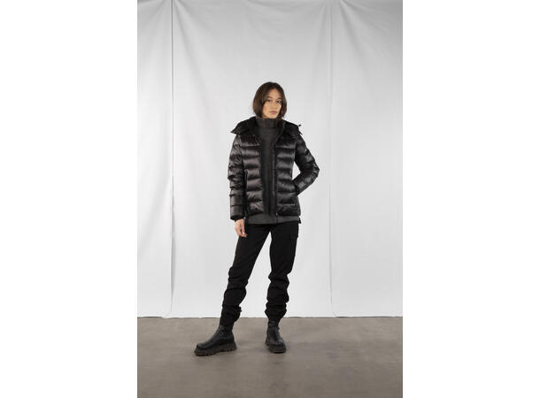 Olivia Down Jacket Black M Glossy down jacket 