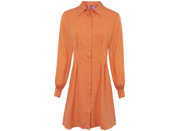 Penelope Dress Apricot XS Cupro shirt dress 