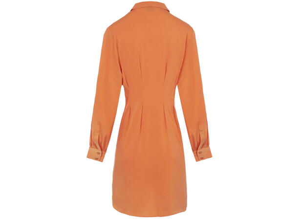 Penelope Dress Apricot XS Cupro shirt dress 
