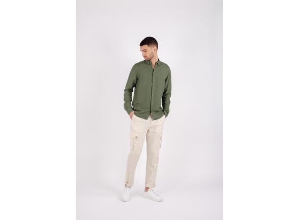 Ronan Shirt Olive M Linen/Viscose Shirt 