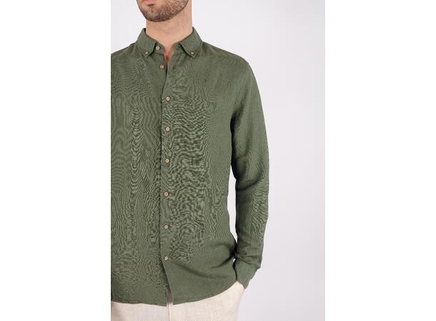 Ronan Shirt Olive M Linen/Viscose Shirt 