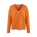 Samantha Sweater Orange Flame M V-neck alpaca sweater