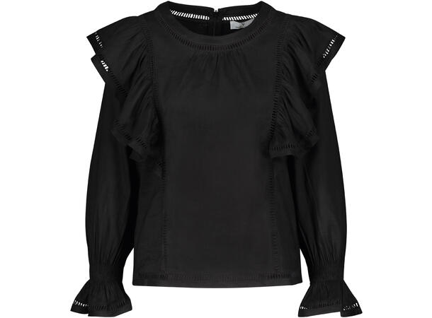 Sandy Top Black S Linen stretch blouse