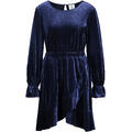 Simone Dress Navy XL Velvet ruffled dress