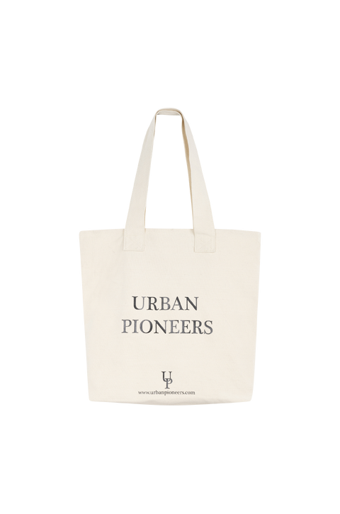 UP Recycled Tote Bag Offwhite One Size Recycled cotton shoulder bag
