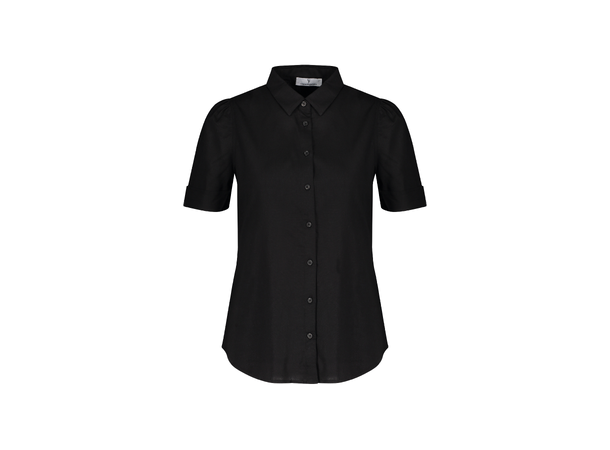 Deborah Shirt Black XS Linen stretch SS shirt 