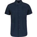 Didrik Shirt Navy L Linen stretch SS shirt