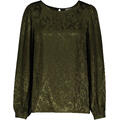 Elin Blouse Olive XL EcoVero puffed shoulder blouse