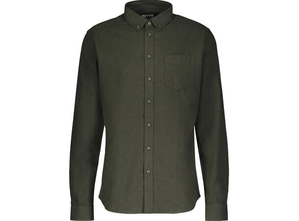 Franz Shirt Olive L Brushed twill pocket shirt 