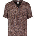 Hefner Shirt Navy AOP XL SS viscose shirt
