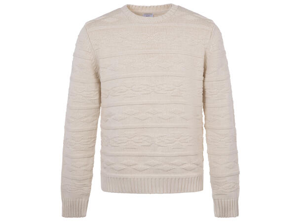 Inka Sweater Cream S Cotton crew neck 