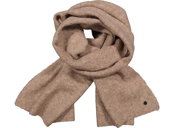 Janette Scarf Latte Melange One Size Knitted alpaca scarf 