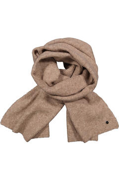 Janette Scarf Latte Melange One Size Knitted alpaca scarf