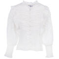 Kristy Blouse White S Cotton blouse with lace trim
