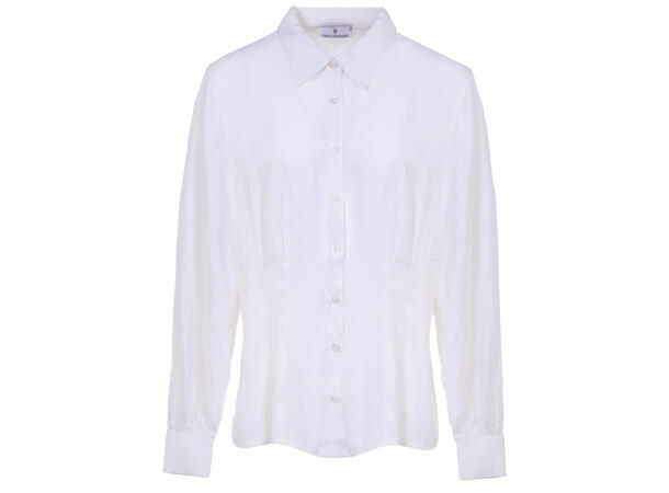 Lela Blouse Cream XS Cupro stretch blouse 