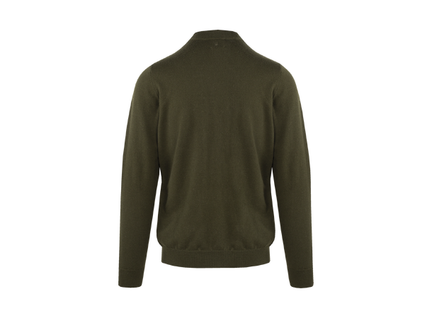 Leon Sweater Olive M Meriono mock neck 