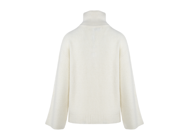 Nora Half-zip Cream XS Mohair cable half- zip sweater 