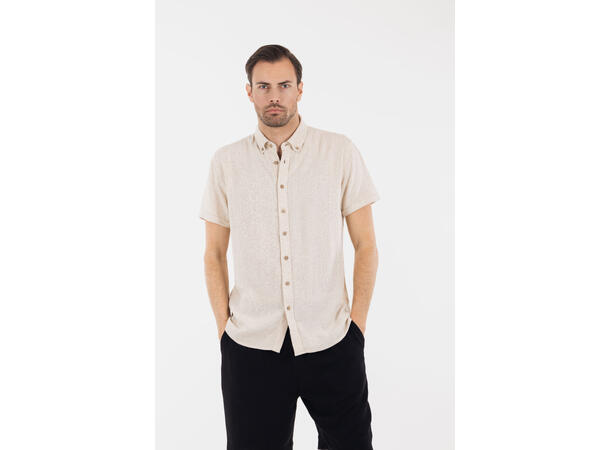 Sawyer Shirt Sand Melange M SS linen shirt 