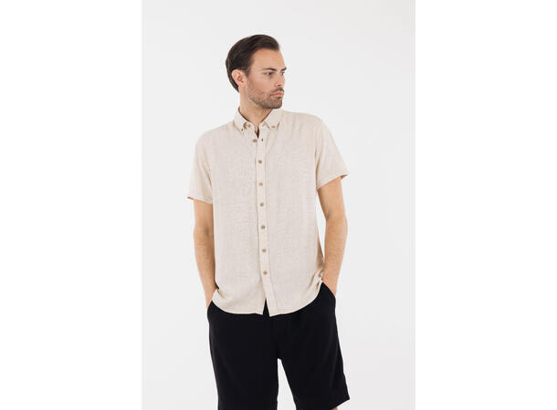 Sawyer Shirt Sand Melange M SS linen shirt 