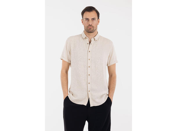 Sawyer Shirt Sand Melange M SS linen shirt 