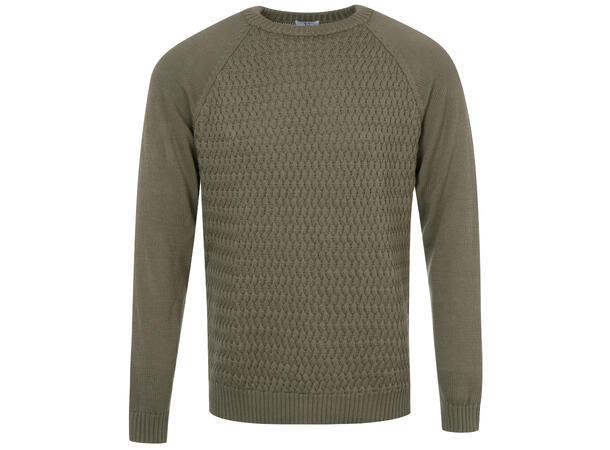 Steel Sweater Dusty Green M Basket weave sweater 