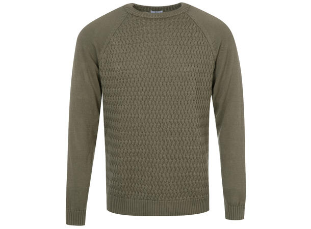 Steel Sweater Dusty Green M Basket weave sweater