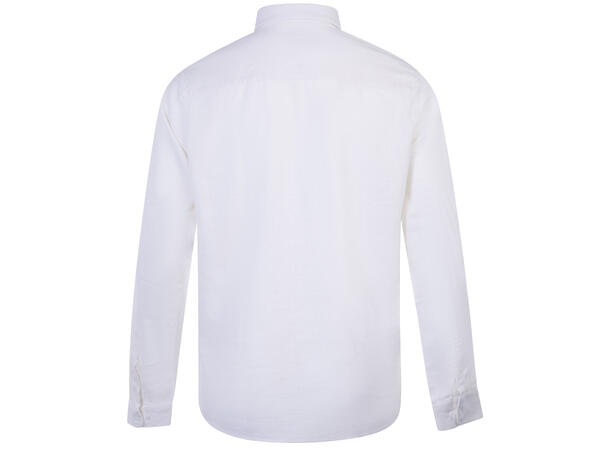 Thad Shirt White M Linen cotton LS shirt 