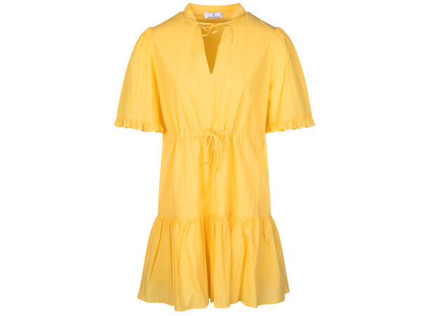 Tiera Dress Yellow L Cotton crepe stretch dress 
