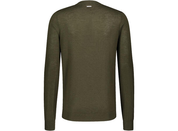 Veton Sweater Olive S Basic merino sweater 