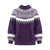 Hani Sweater Purple multi S Pattern round neck 