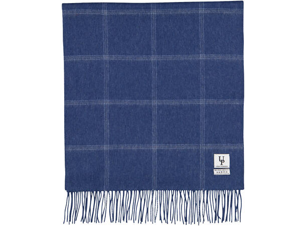Bea Scarf Mid Blue Check One Size Wool scarf 