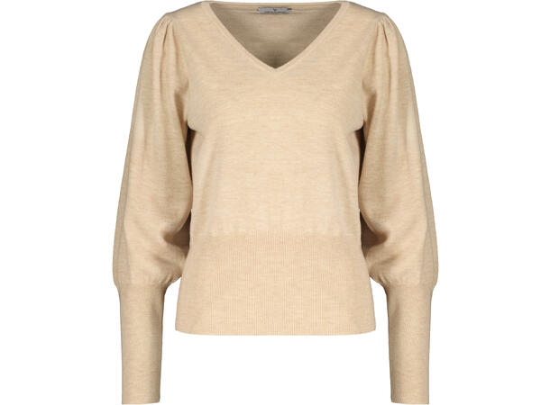 Bianca Sweater Sand Melange XS Merino puffed sweater 